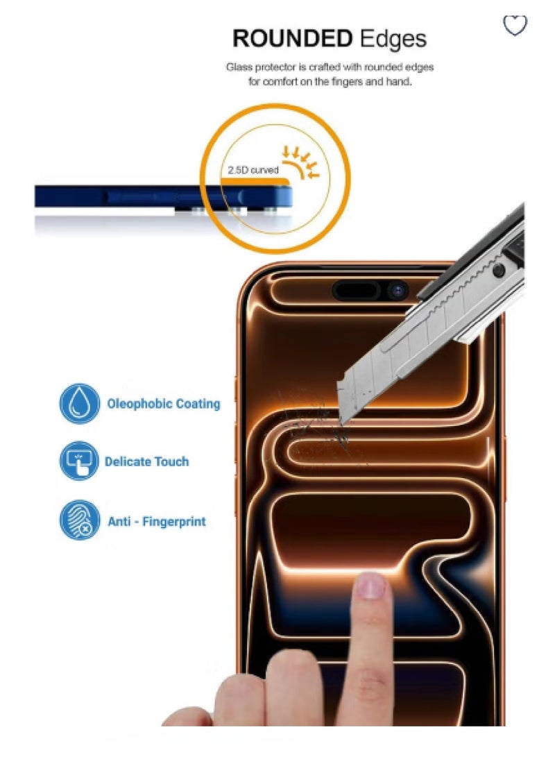 MOBM 3-Pack Screen Protection for iPhone 17 Pro 6.3-Inch - Image 5